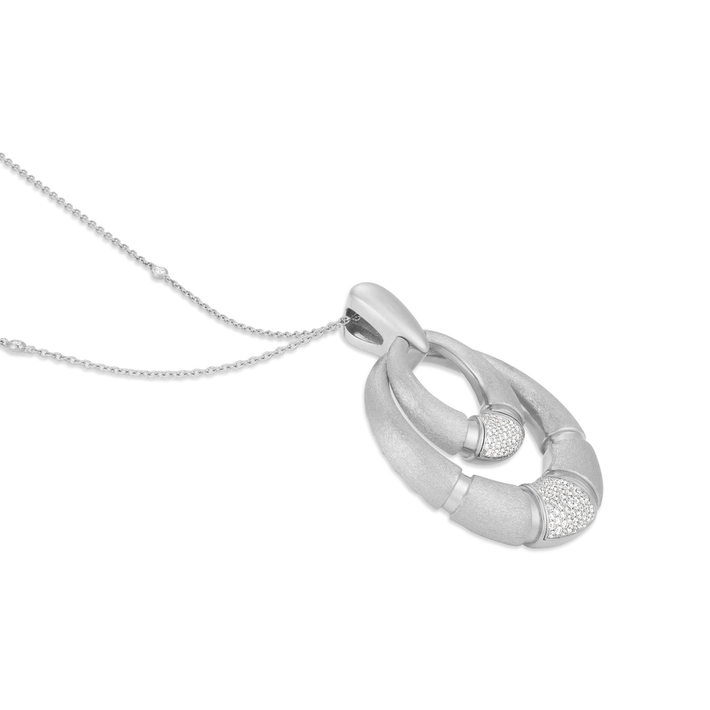 ETOILE White Gold Frosted Pendant