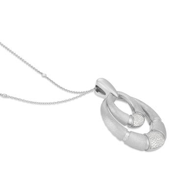 ETOILE White Gold Frosted Pendant