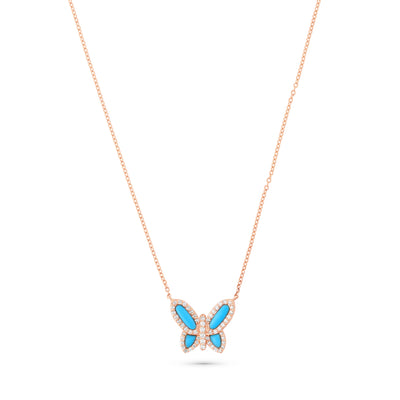 Turquoise Butterfly Pendant 