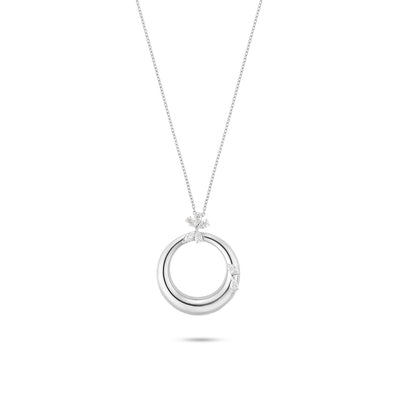  ETOILE Celestial Crescent White Gold Necklace