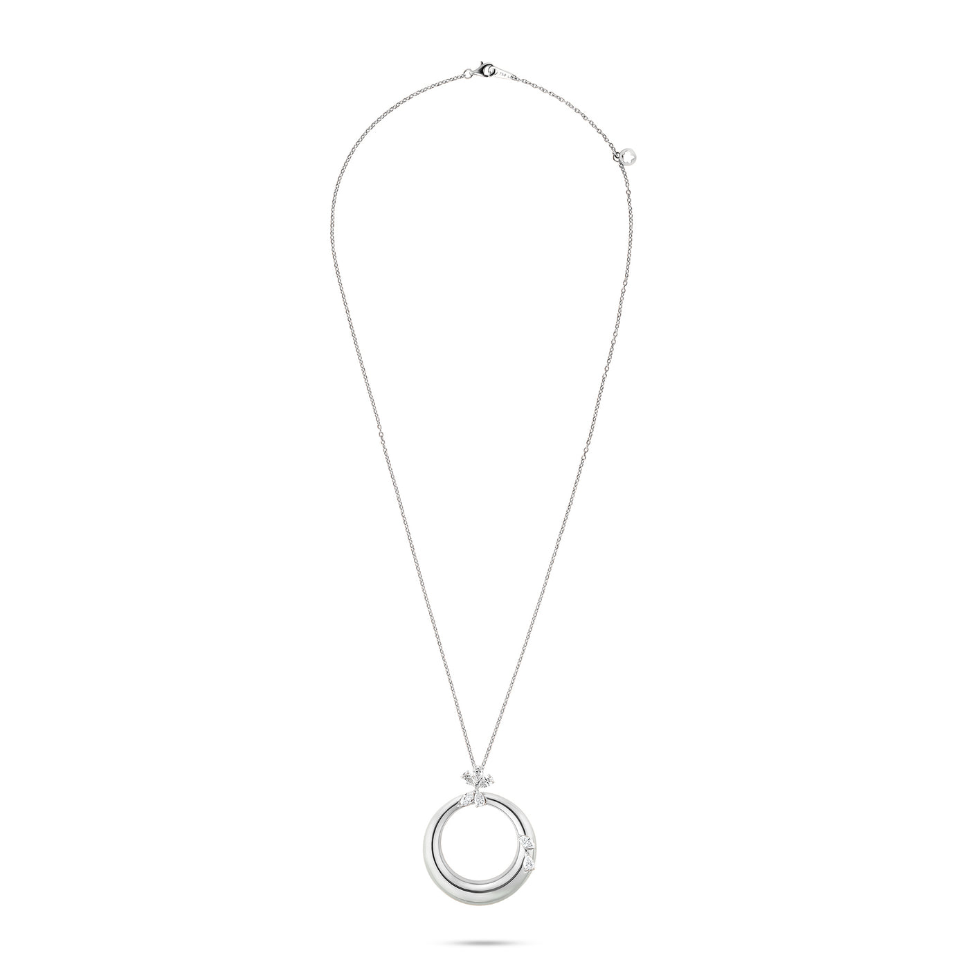 ETOILE Celestial Crescent White Gold Necklace