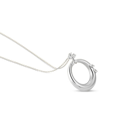 ETOILE Celestial Crescent White Gold Necklace