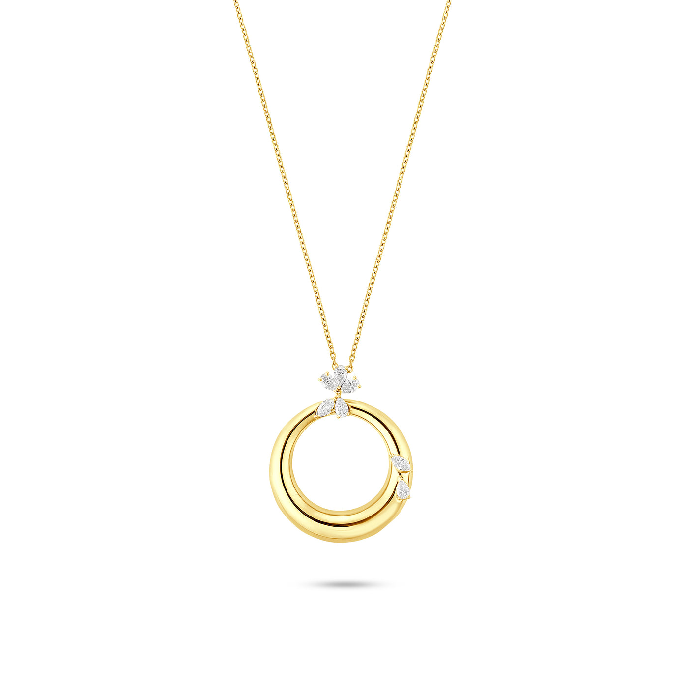 ETOILE Celestial Crescent Yellow Gold Necklace