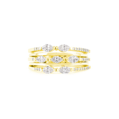 ETOILE Yellow Gold Marquise shape Diamond Ring