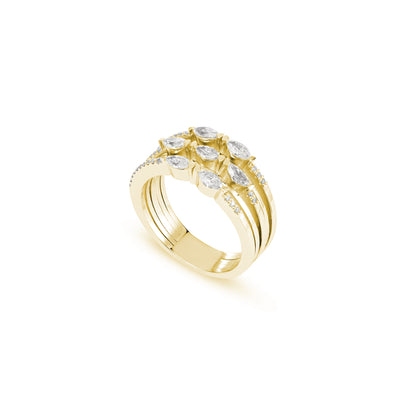 ETOILE Yellow Gold Marquise shape Diamond Ring