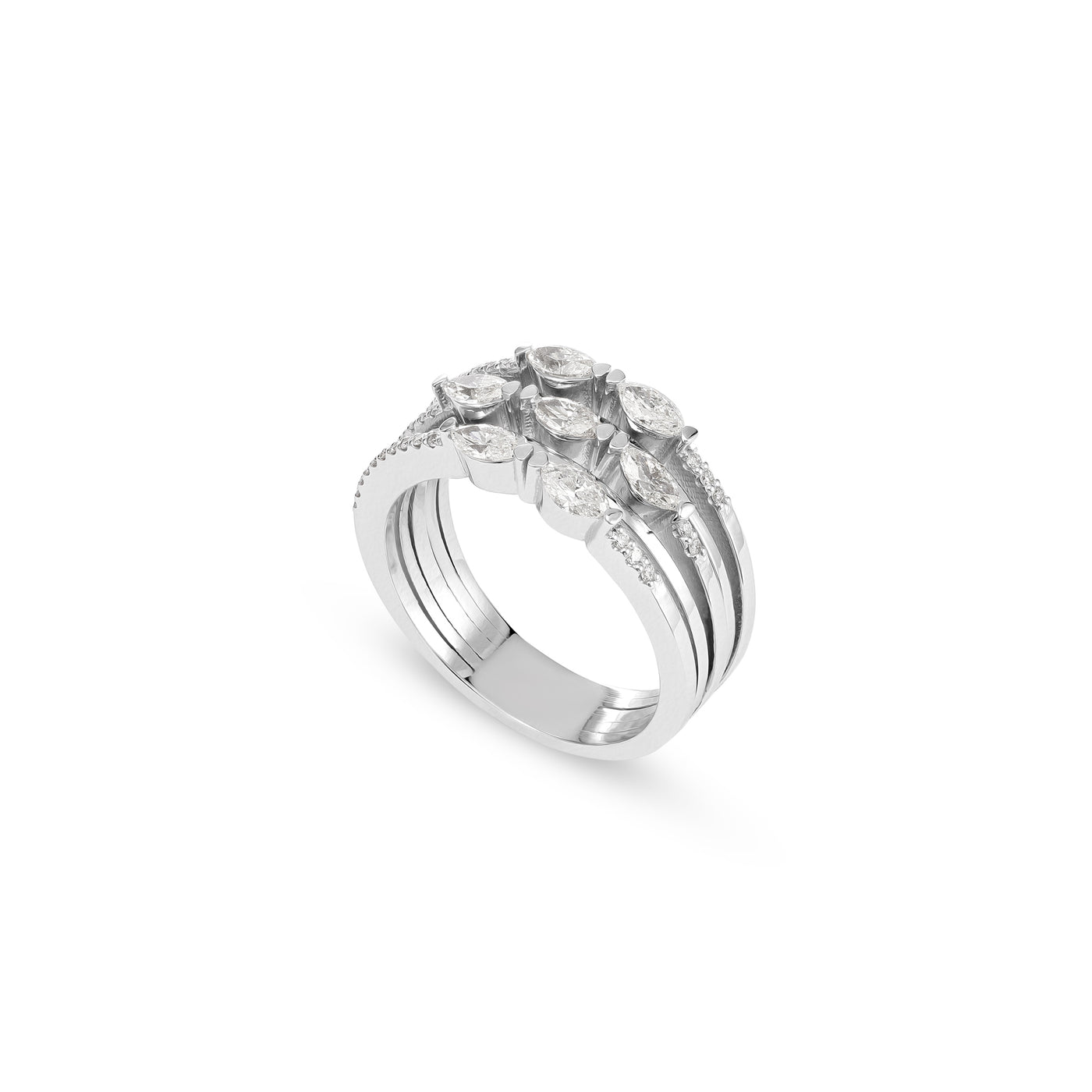 White Gold Marquise shape Diamond Ring