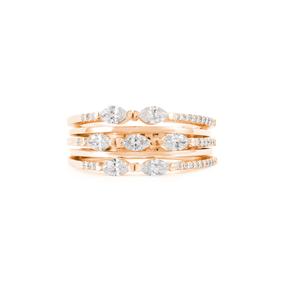 ETOILE Rose Gold Marquise shape Diamond Ring