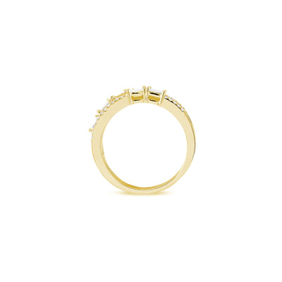 DILARA Yellow Gold Baguette Diamond Ring