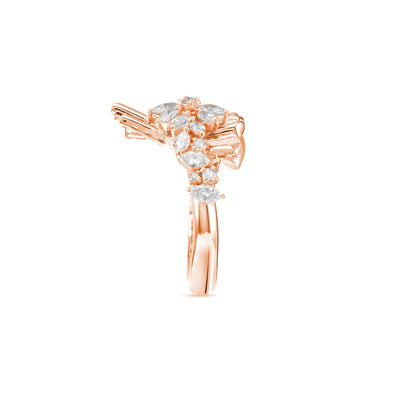 VISTA Rose Gold with Marquise And Round Diamond Ring