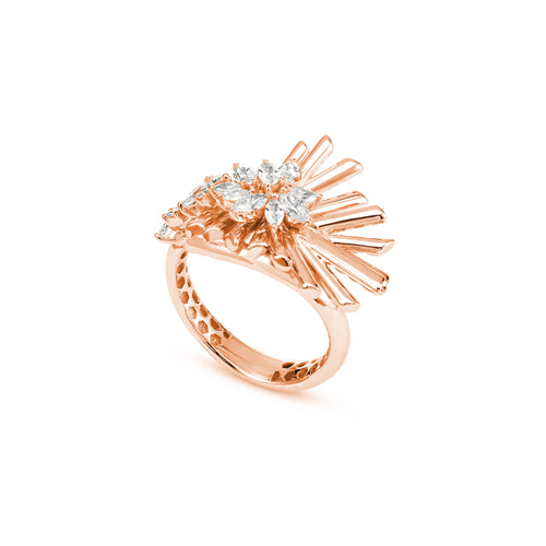 VISTA Rose Gold with Marquise And Round Diamond Ring VISTA Rose Gold with Marquise And Round Diamond Ring