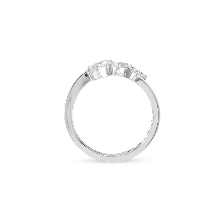 ETOILE White Gold Twisted Pear Shape Diamond Ring