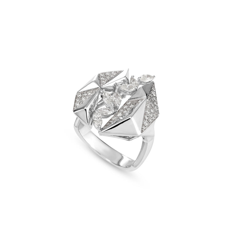 VISTA White Gold Diamond Geometric