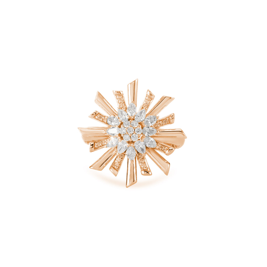 VISTA Rose Gold Pointed Diamond Ring
