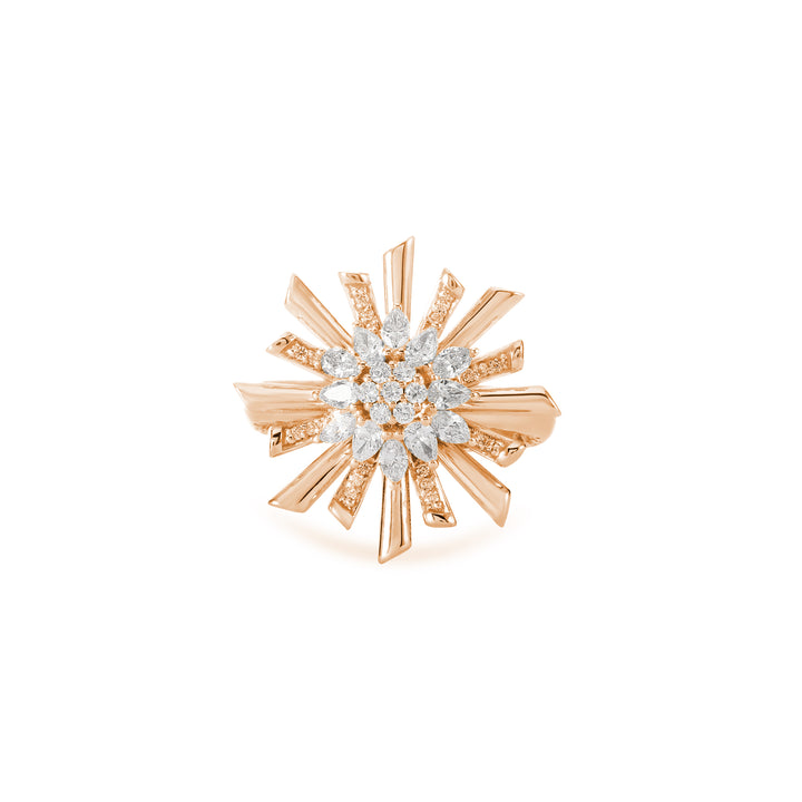 VISTA Rose Gold Pointed Diamond Ring