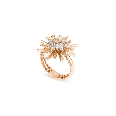 VISTA Rose Gold Pointed Diamond Ring