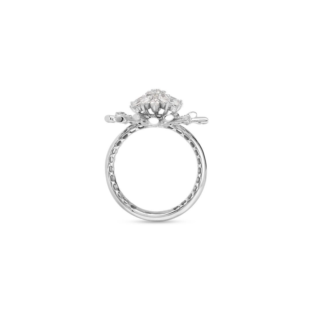 VISTA White Gold Pointed Diamond Ring