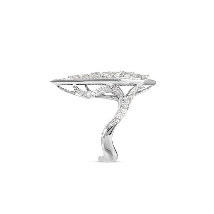White Gold Pointed Diamond Ring