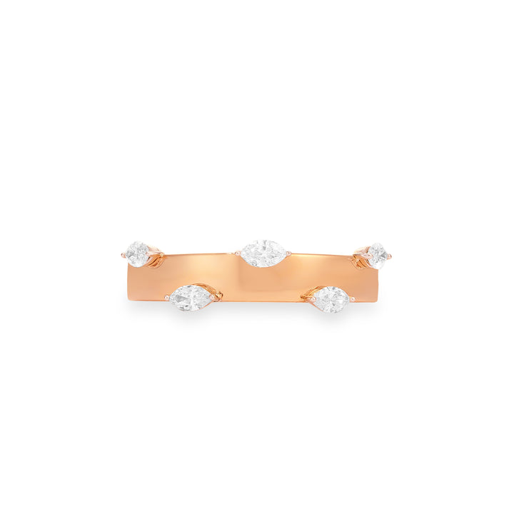 ETOILE Rose Gold Scattered Diamond Ring