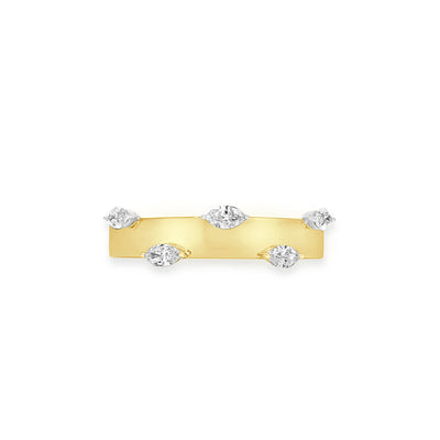 ETOILE Yellow Gold Scattered Diamond Ring
