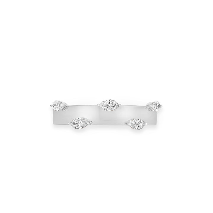White Gold Scattered Diamond Ring