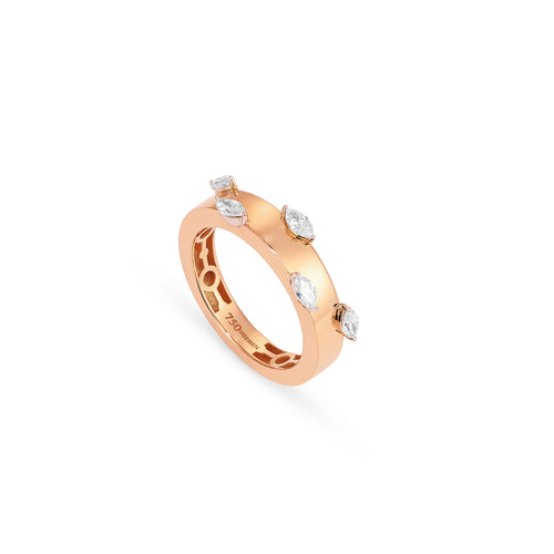 ETOILE Rose Gold Scattered Diamond Ring ETOILE Rose Gold Scattered Diamond Ring