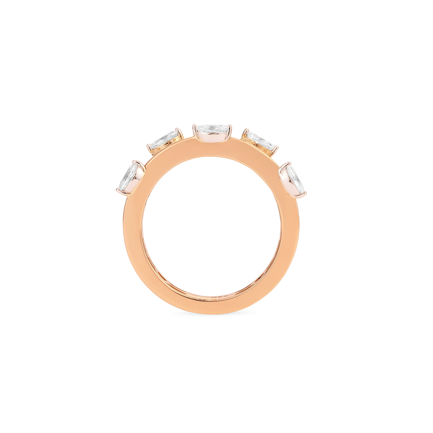 ETOILE Rose Gold Scattered Diamond Ring