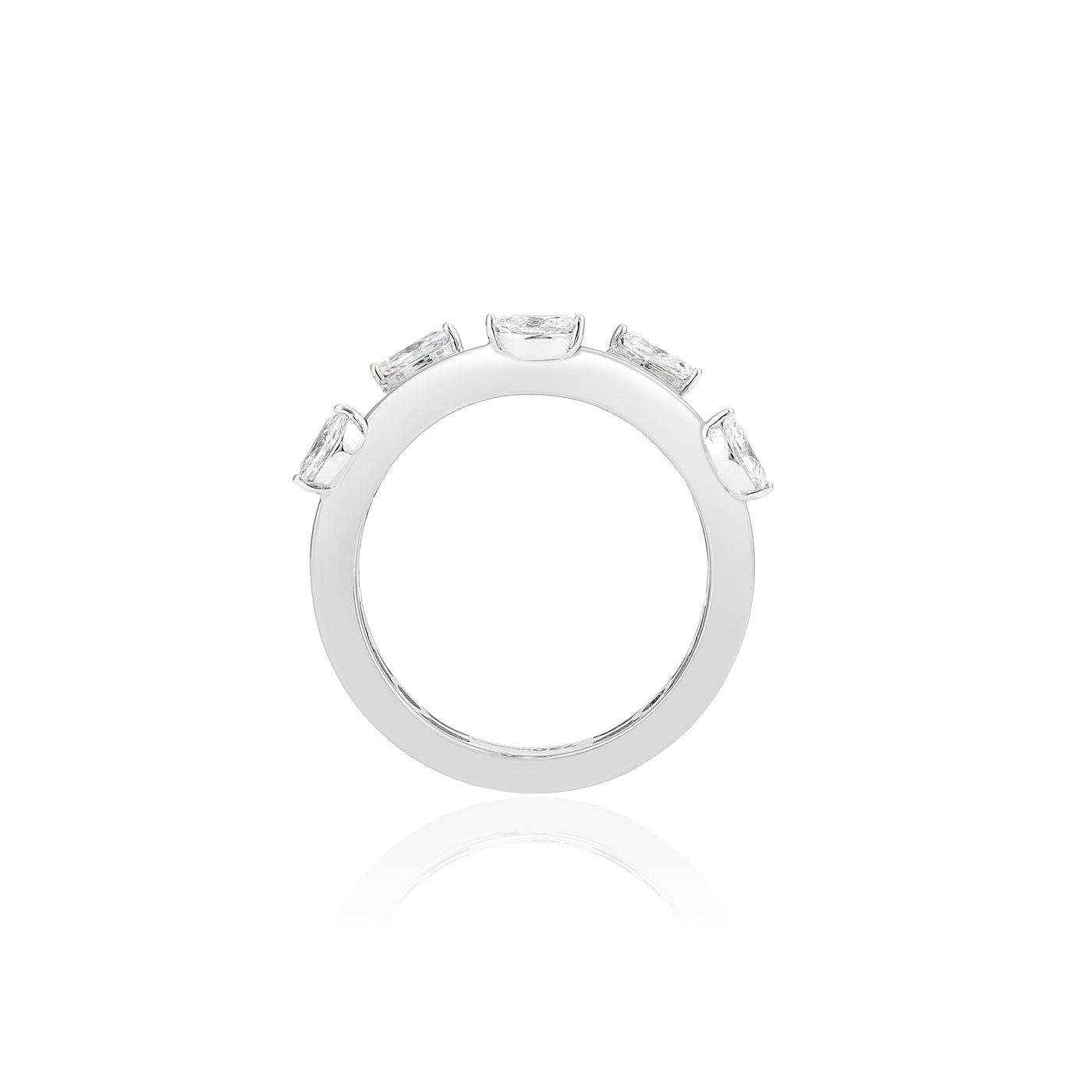 ETOILE White Gold Scattered Diamond Ring