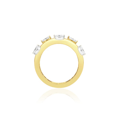 ETOILE Yellow Gold Scattered Diamond Ring