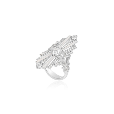 VISTA White gold crown ring  natural mother of pearl VISTA White gold crown ring