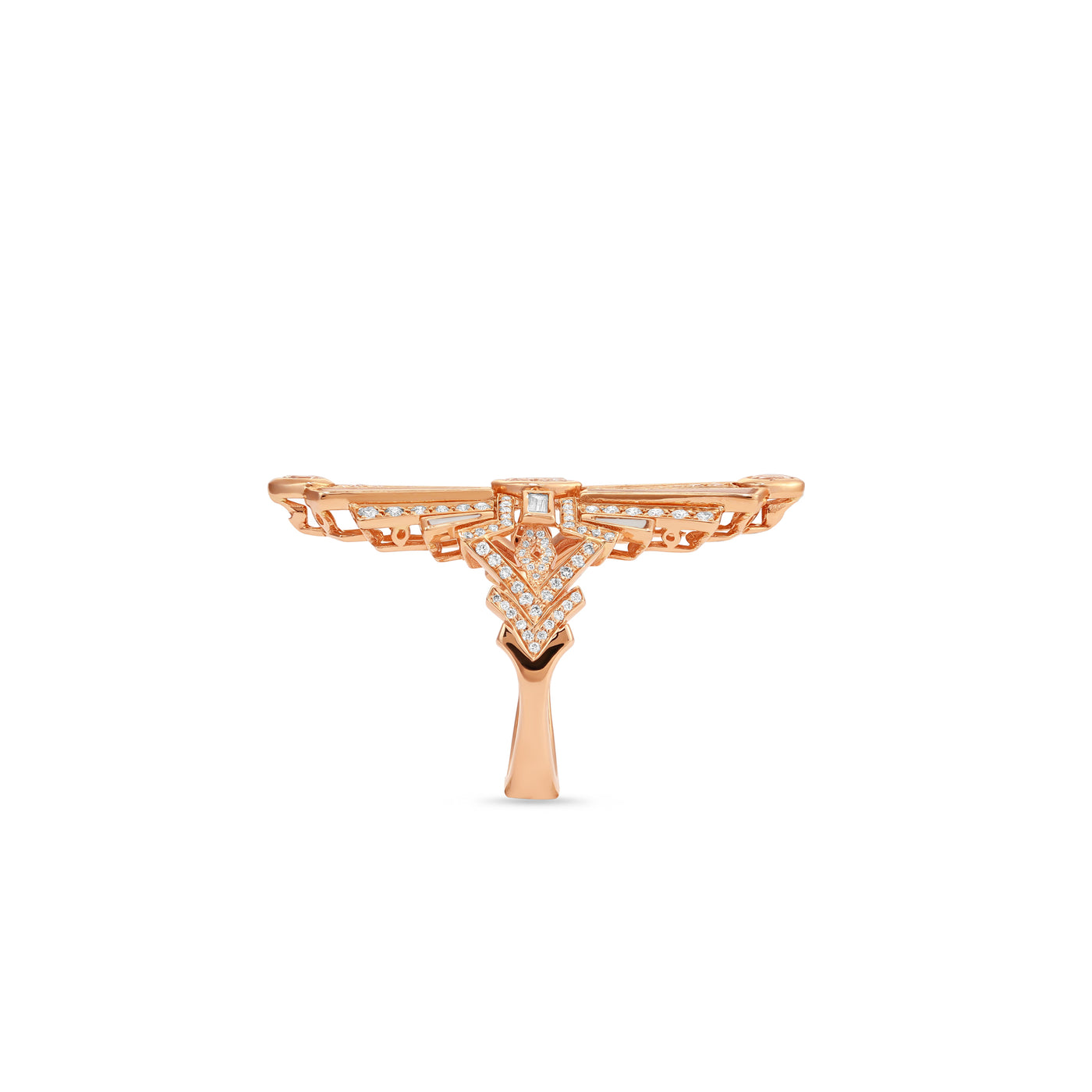 VISTA Rose gold crown ring with natural mother of pearl