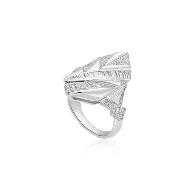 VISTA WHITE Gold Diamond Geometric ring VISTA WHITE Gold Diamond Geometric ring