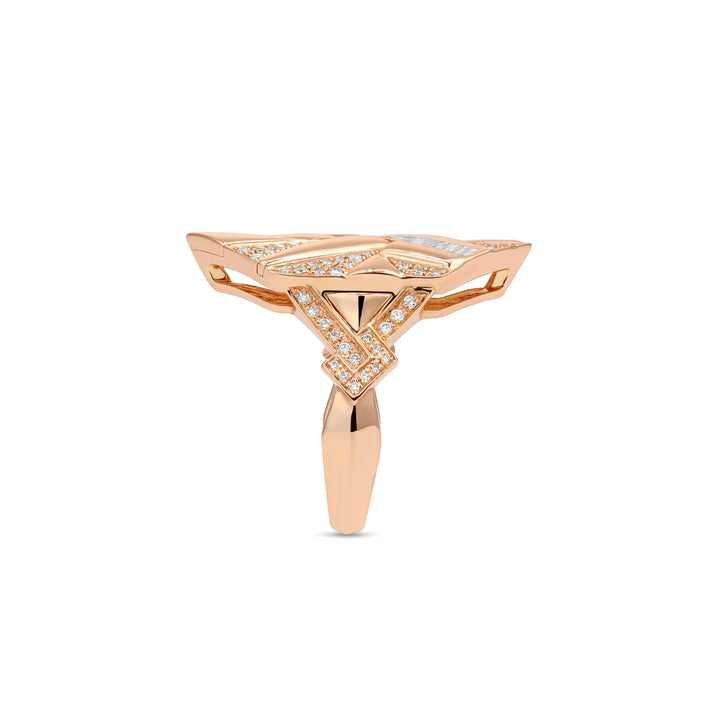 VISTA Rose Gold Diamond Geometric ring