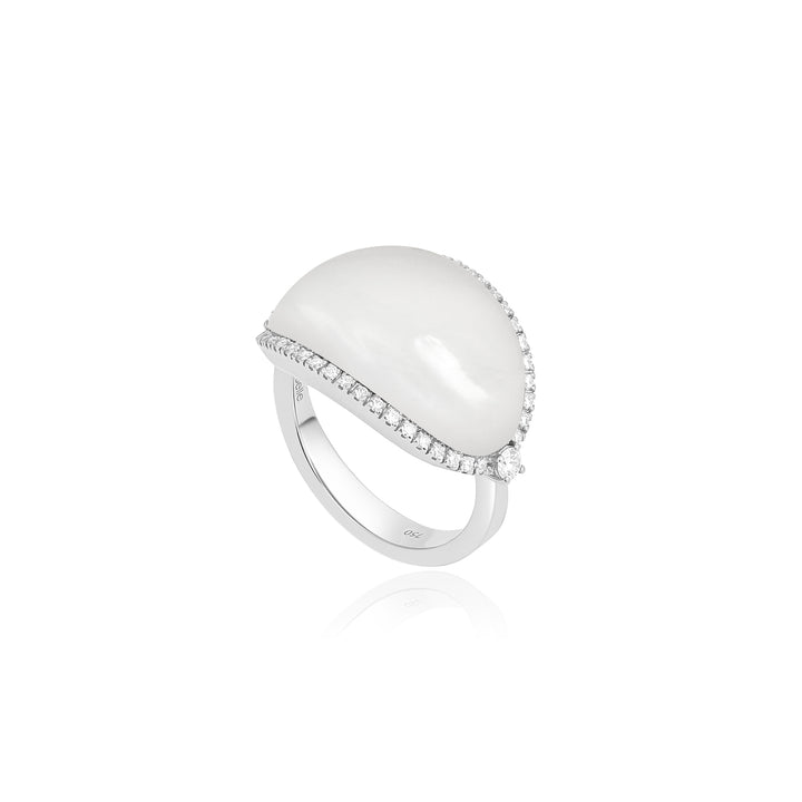 LA MINIERA White Gold Turquoise Diamond Ring