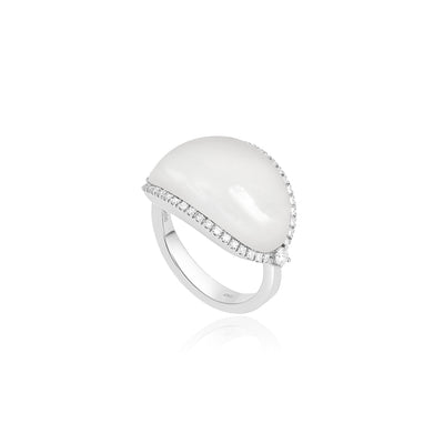 La miniera White Gold Turquoise Diamond Ring