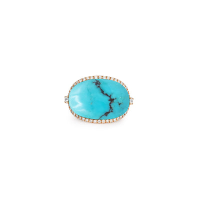 Rose Gold Turquoise Ring