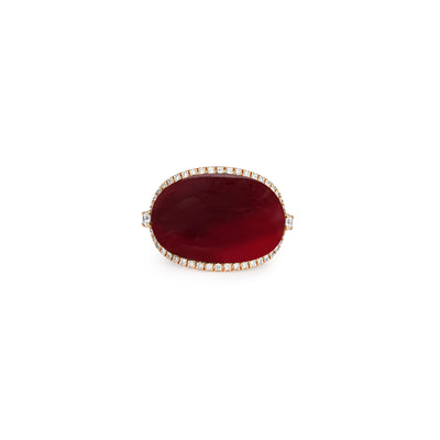 Rose Gold Carnelian Ring