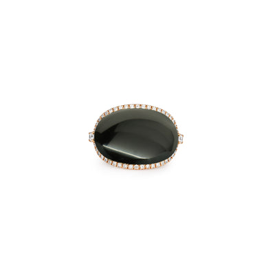 Rose Gold Black Onyx Ring