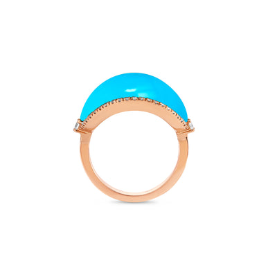 Rose Gold Turquoise Ring