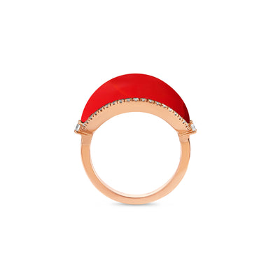 Rose Gold Cherry Quartz Ring