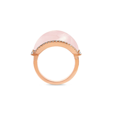 Rose Gold Rose Quartz Ring