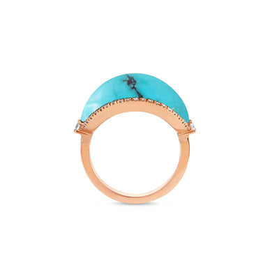 Rose Gold Turquoise Ring