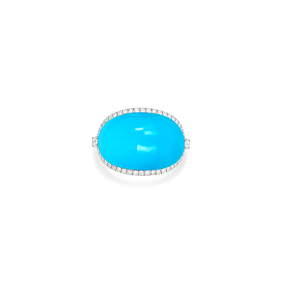 White Gold Turquoise Ring