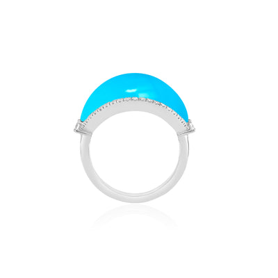 White Gold Turquoise Ring