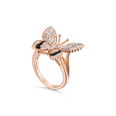 Mother of Pearl Diamond Ring