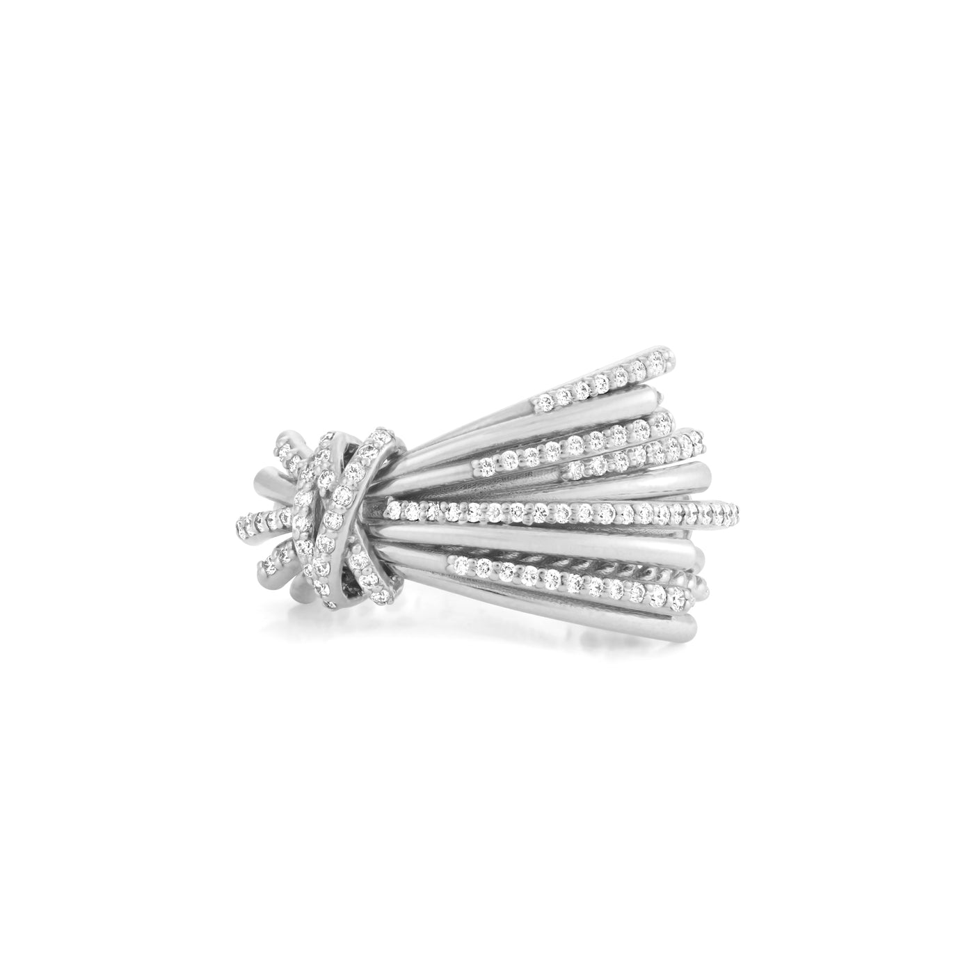 White Gold Diamond Ribbon Ring