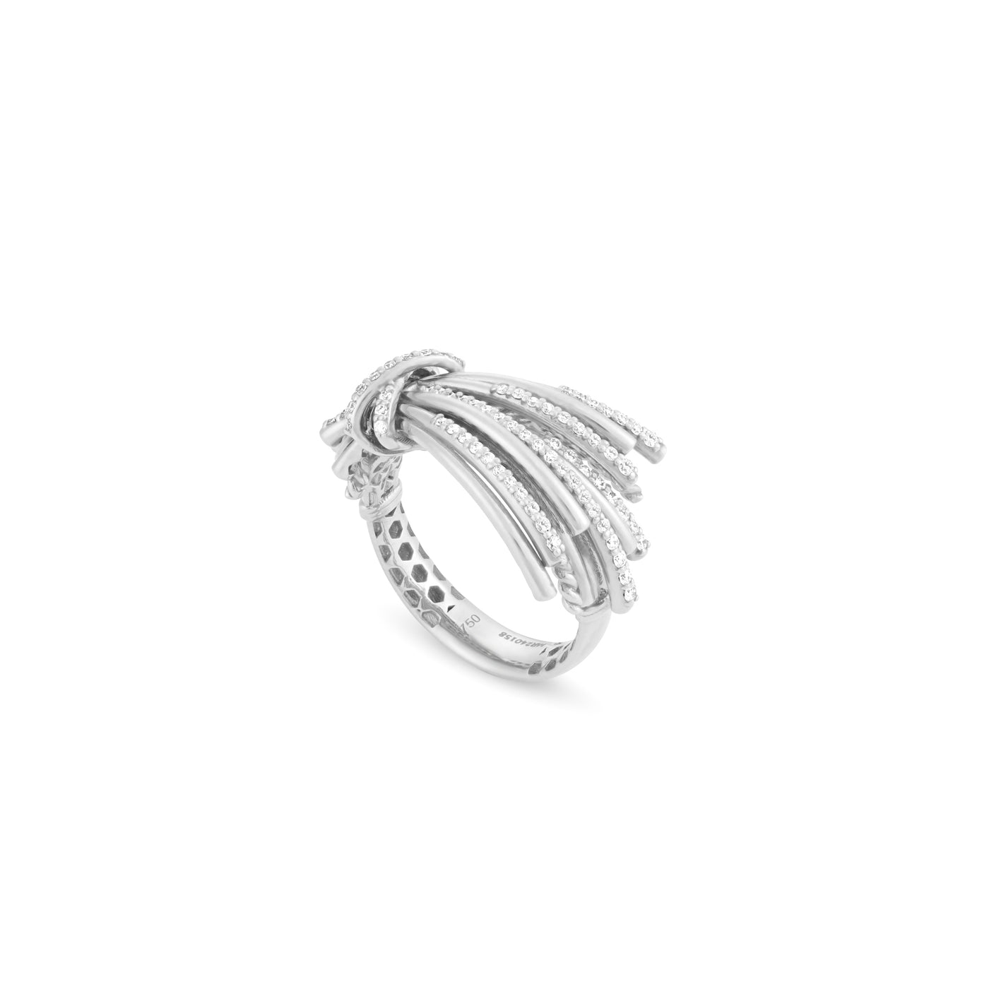 White Gold Diamond Ribbon Ring