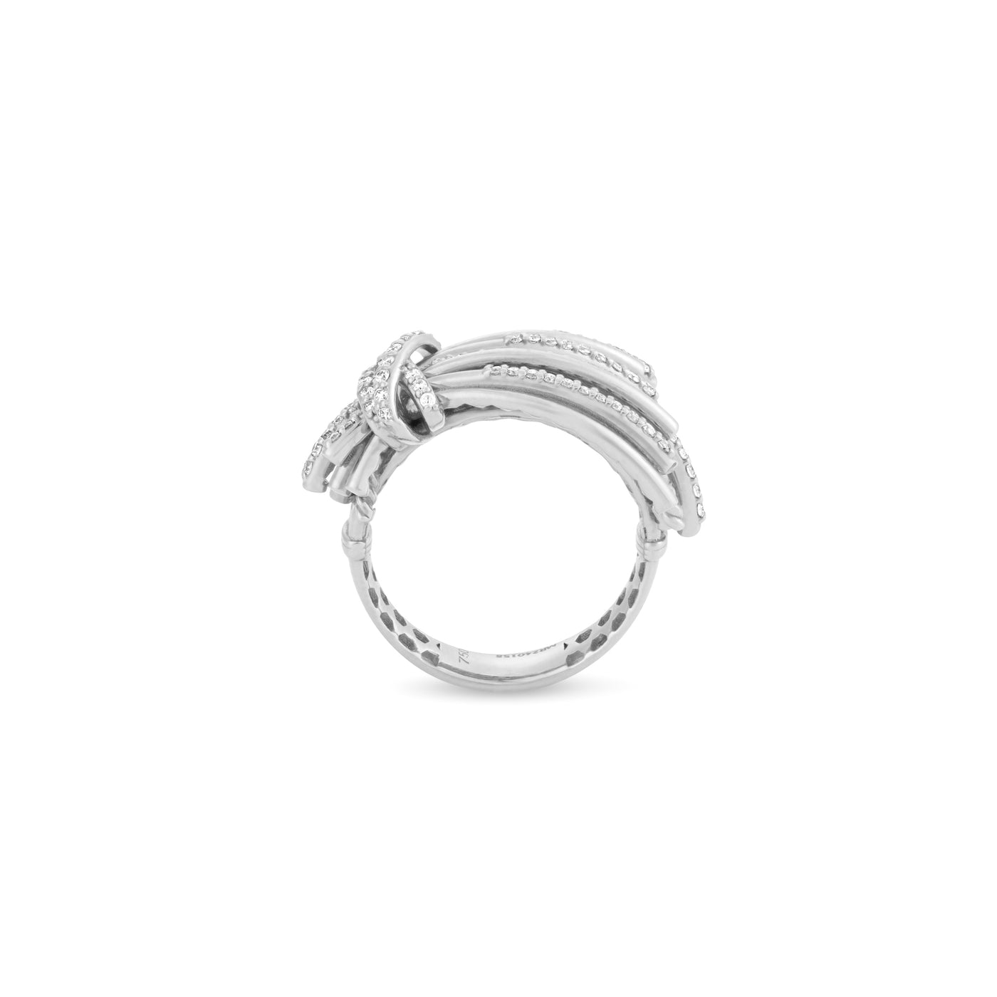 White Gold Diamond Ribbon Ring
