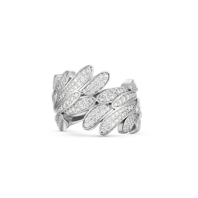 White Gold Diamond Ring ETOILE WHITE Gold Luna Swirl Ring