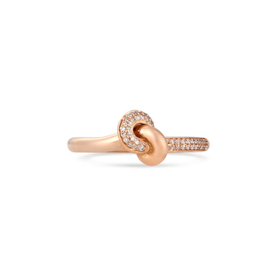  ETOILE Rose Gold Diamond Infinity Ring Small