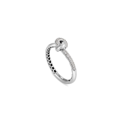 ETOILE White Gold Diamond Infinity Ring Small
